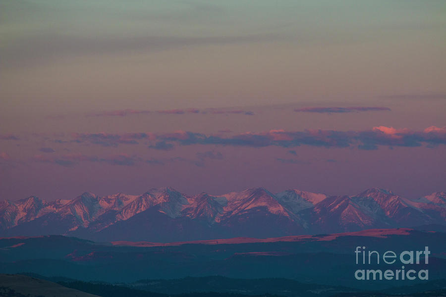 Sangre Mountain Alpenglow Photograph by Steven Krull