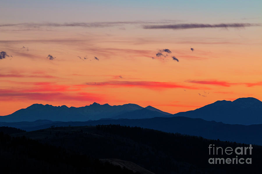 Sangre Mountain Sunset Photograph by Steven Krull