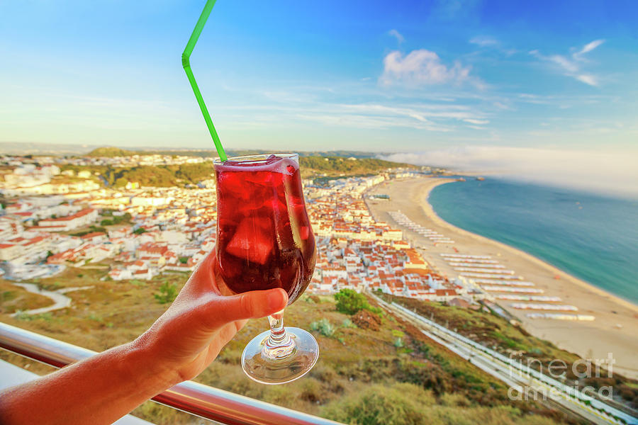 Sangria and Nazare Skyline Photograph by Benny Marty