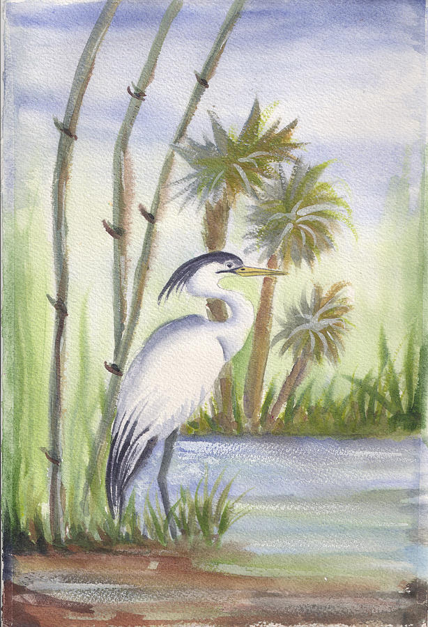 Sanibel Painting - Sanibel Heron by Ruth Bevan Sanibel Painting - Sanibel Heron by Ruth Bevan