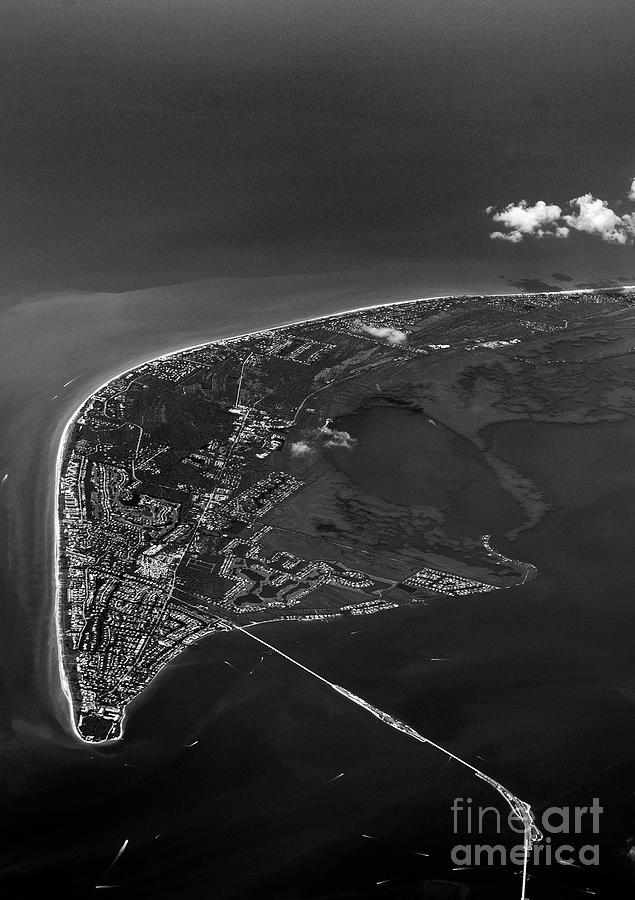 Sanibel In Black And White Photograph by Skip Willits