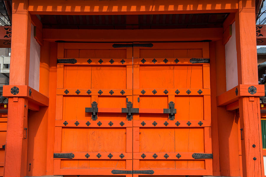 Sanjusangendo Kannon Temple Gate in the Garden Photograph by Judith Barath