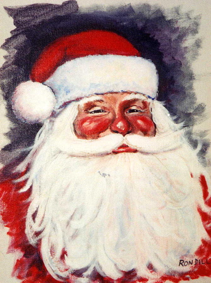 Portrait Painting - Santa 1 by Ronald Dill