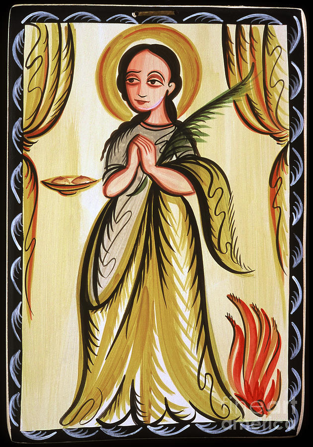 Santa Agatha - St. Agatha - AOAGA Painting by Br Arturo Olivas OFS ...