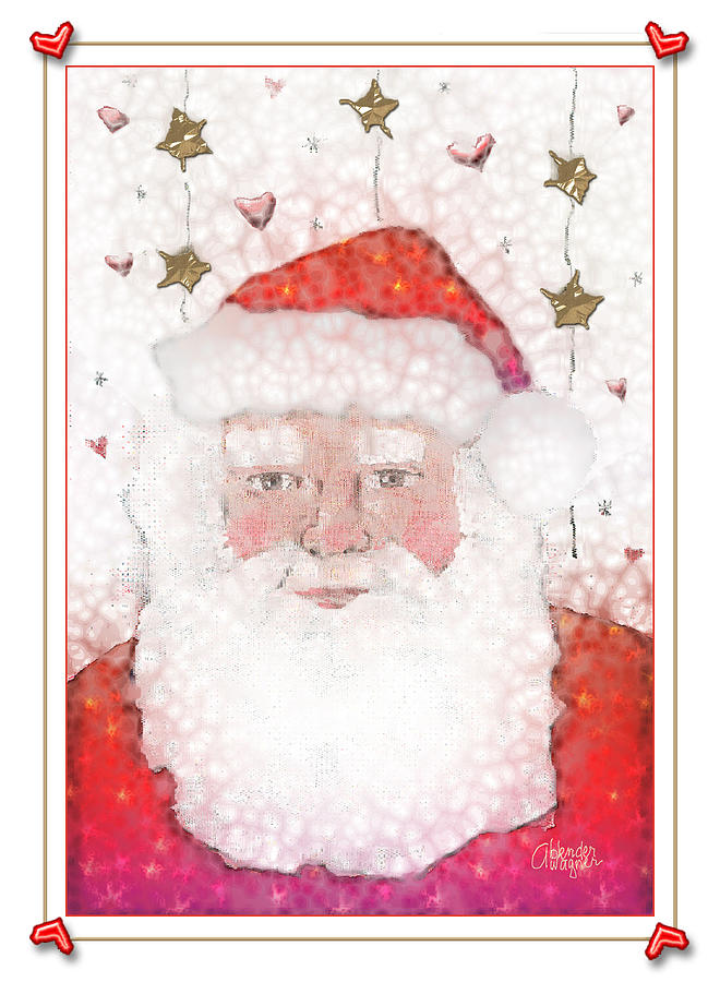Christmas Digital Art - Santa by Arline Wagner