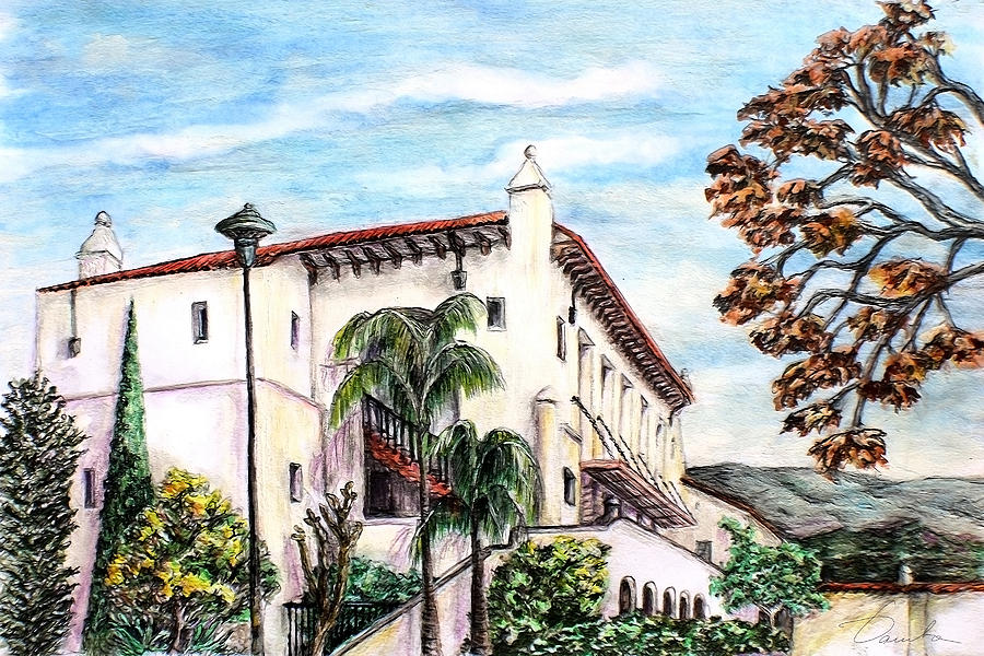 Santa Barbara Fall Drawing by Danuta Bennett