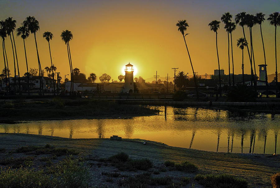 Santa Barbara Lighthouse Sunset Photograph by Lynn Bauer