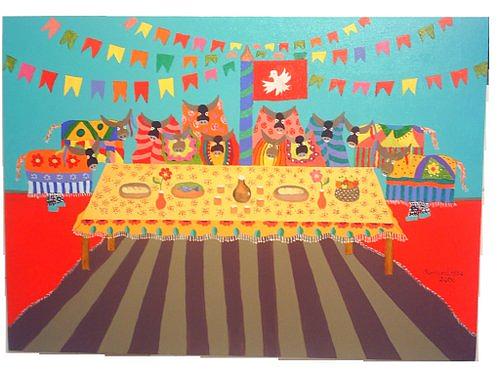 Santa Ceia Painting by Rodrigues Lessa Santa Ceia Painting by Rodrigues Lessa