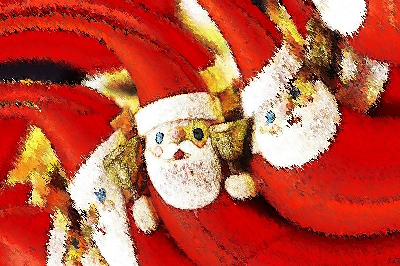 Santa Claus Painting - Santa Claus - Christmas card by Ivana  Egic