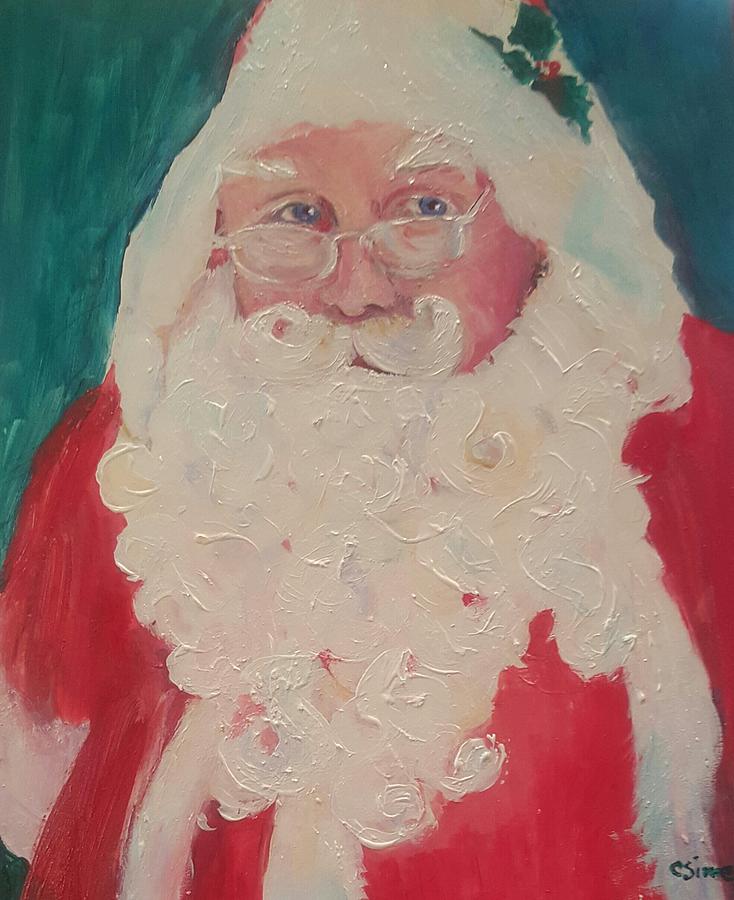 Santa Painting by Cheryl LaBahn Simeone