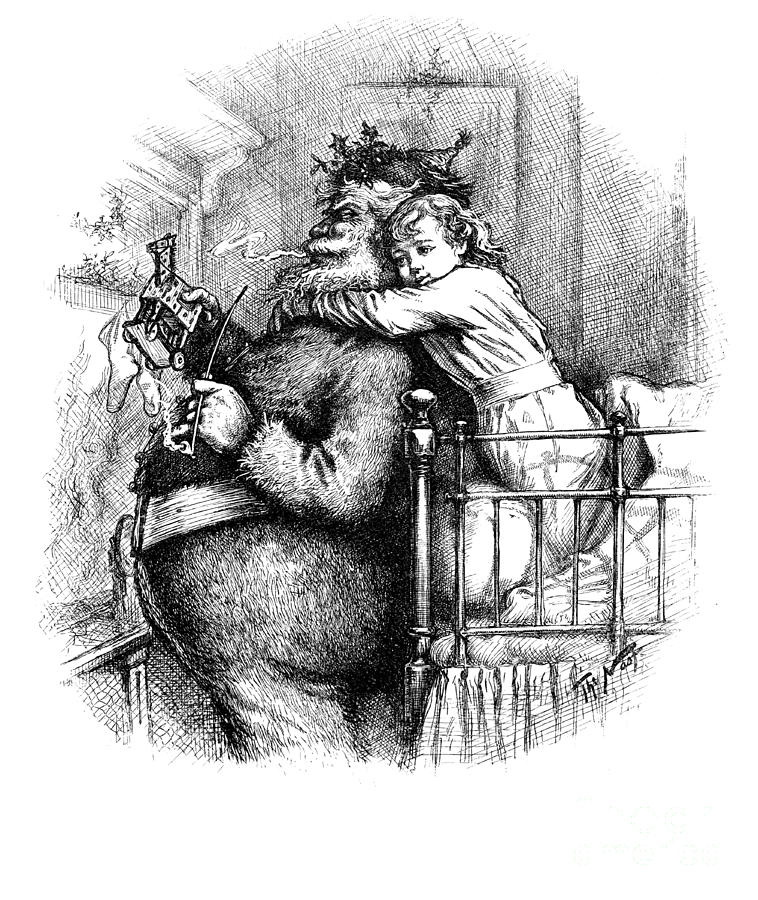 Thomas Nast Photograph - Santa Claus Gets Caught, 1889 by Science Source