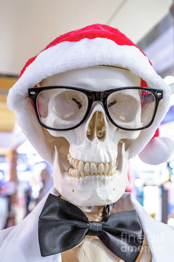 Santa Claus skeleton Photograph by Benny Marty