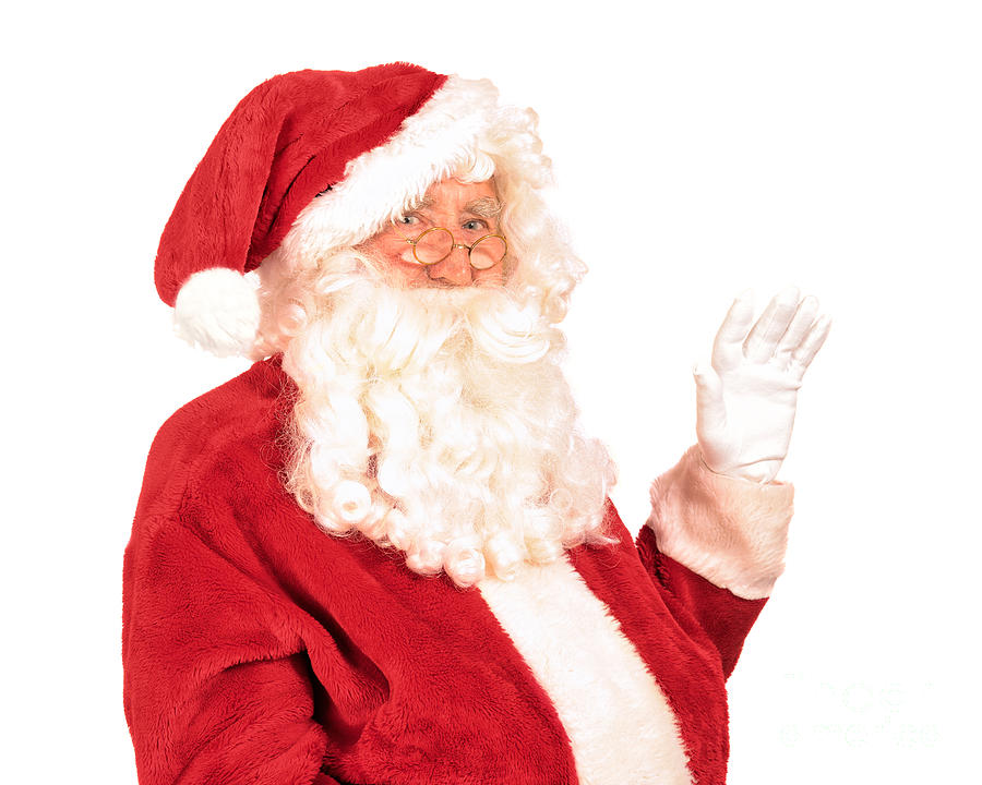Santa Claus Photograph - Santa Claus Waving Hand by Amanda Elwell