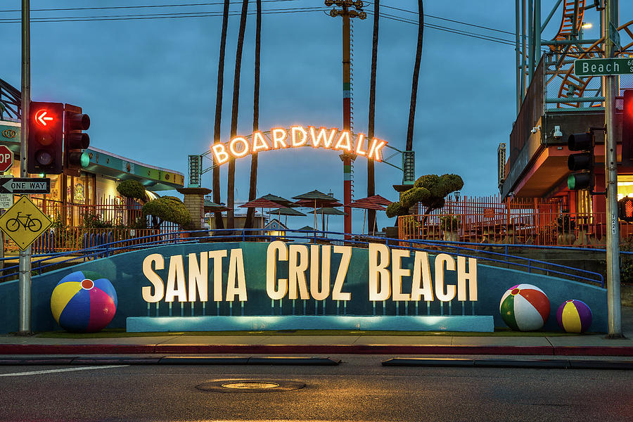 Santa Cruz Boardwalk and amusement park Photograph by Miroslav