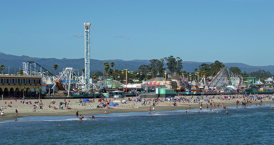 Santa Cruz Boardwalk and Beach - California Photograph by Brendan Reals ...