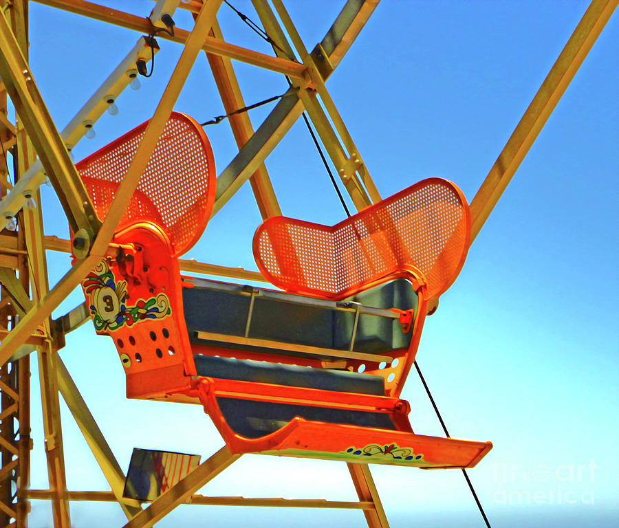 Santa Cruz Boardwalk Ferris Wheel Photograph by Gregory Dyer