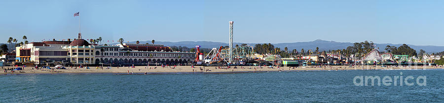 Santa Cruz Boardwalk Panorama Photograph by Gregory Dyer - Fine Art America