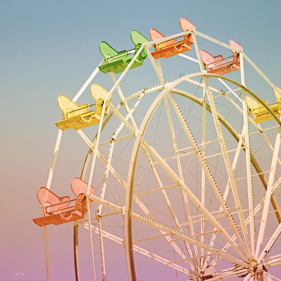 Santa Cruz Ferris Wheel Photograph by Linda Woods