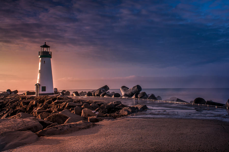 Santa Cruz Harbor Walton Lighthouse Photograph by Ralph Vazquez