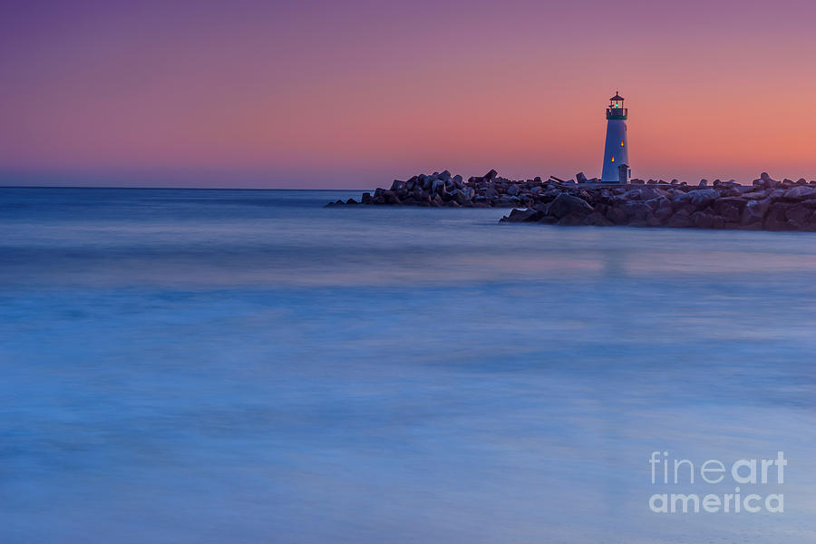 Santa Cruz Lighthouse At Sunset Photograph By Glenn Brogan - Fine Art ...