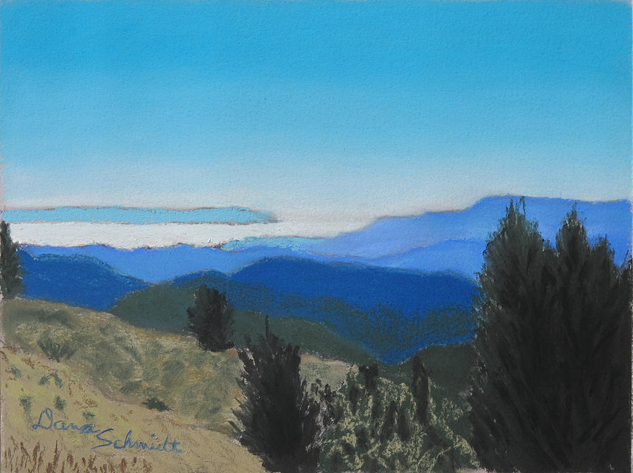 Mountain Painting - Santa Cruz Mountains Looking to Monterey Bay by Dana Schmidt