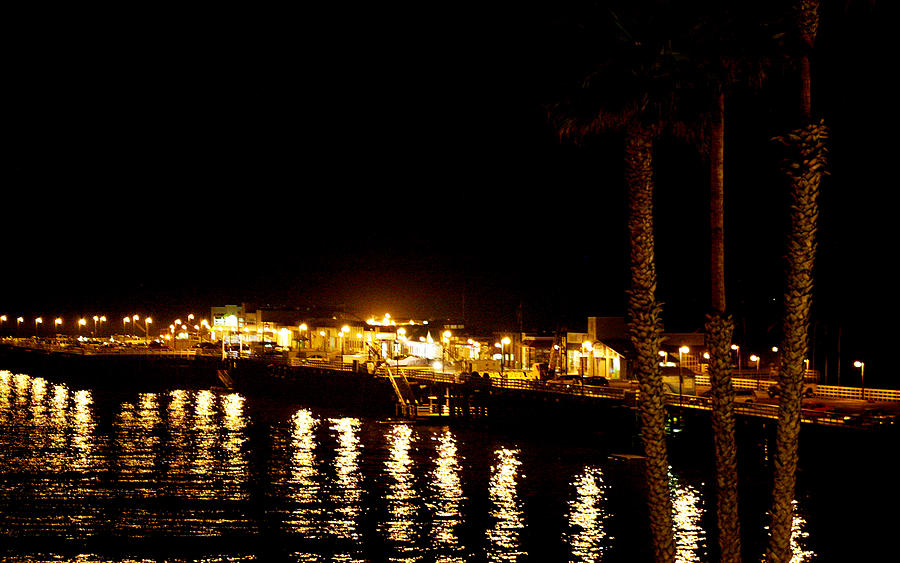 Santa Cruz Pier at Night Photograph by Marilyn Hunt