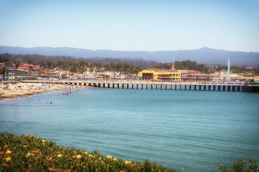 Holiday Photograph - Santa Cruz Pier Beach and Boardwalk by Marnie Patchett