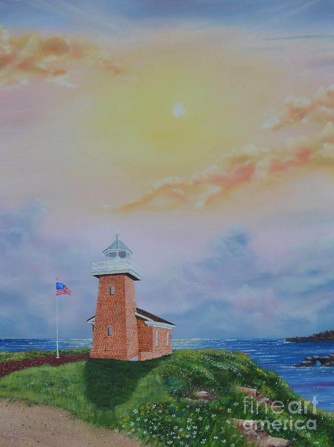 Santa Cruz Sunset Painting by Mary Scott
