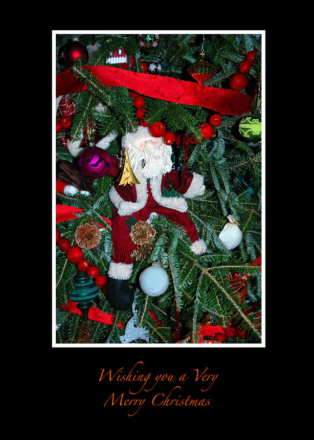 Santa Doll Ornament Xmas Card Photograph by Ginger Wakem