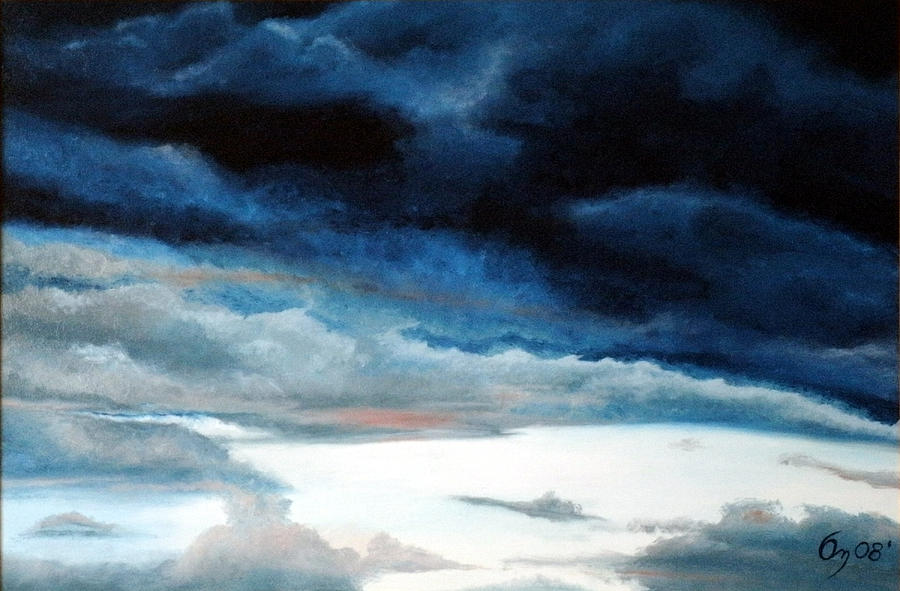 Santa Fe August Morning Monsoon Painting by Carl Owen