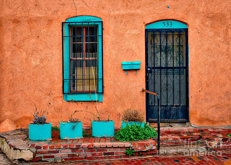 Santa Fe Door 533 Photograph by Jerry Fornarotto