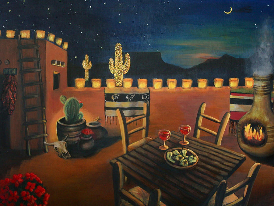 Santa Fe Painting - Santa Fe Dream  by Martha Bennett