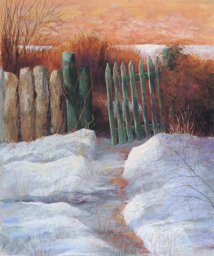 Santa Fe Gate Pastel by Candy Mayer