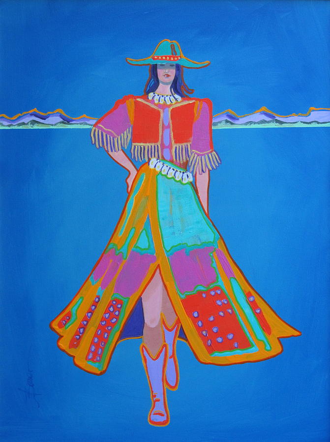 Santa Fe Girl  Painting by Adele Bower