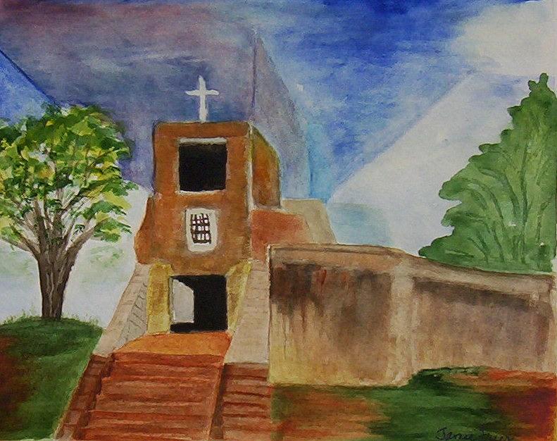 Santa Fe Mission Painting by Jamie Frier