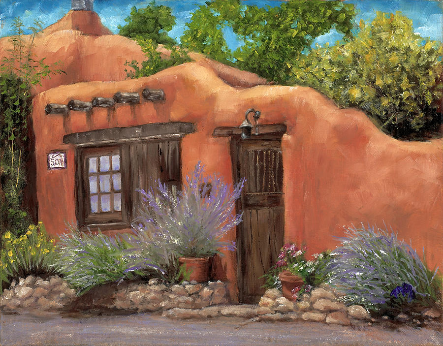 Santa Fe Side Door Painting by Maria Gibbs | Fine Art America