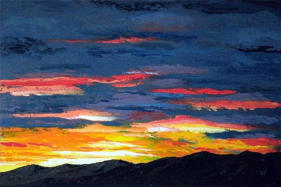 Santa Fe Southside Sunrise Painting by Carl Owen