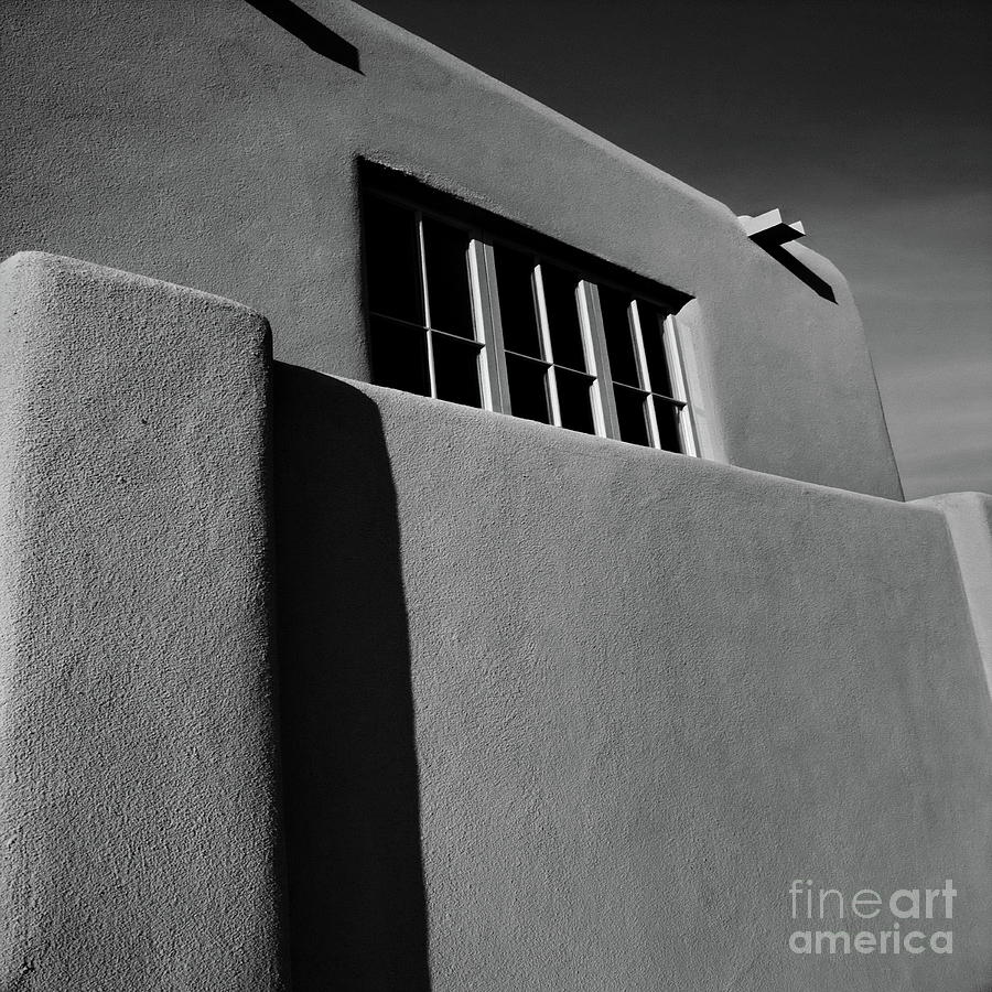 Santa Fe Wall BW Photograph by Tim Richards