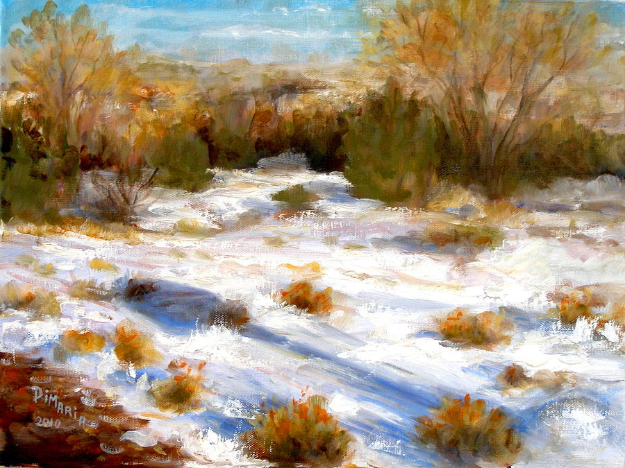 Santa Fe Winter Painting by Donelli  DiMaria