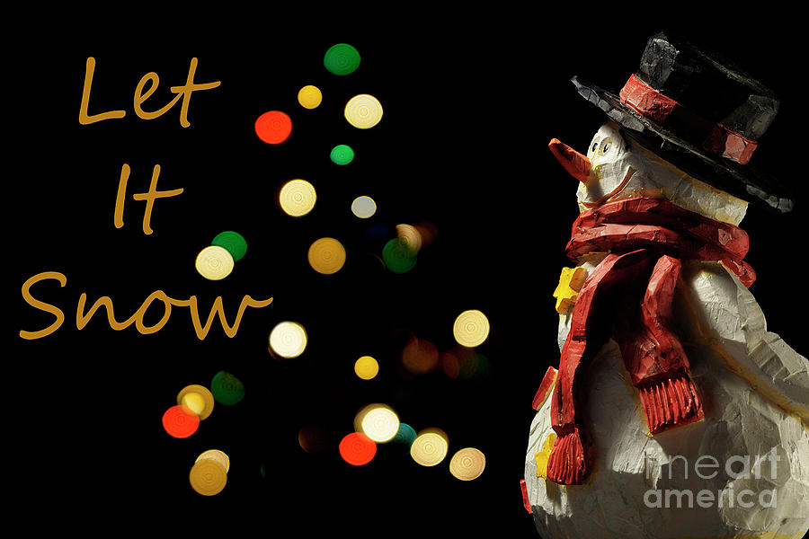 Snowman 2 Fun - Christmas Greetings Photograph by Wendy Wilton