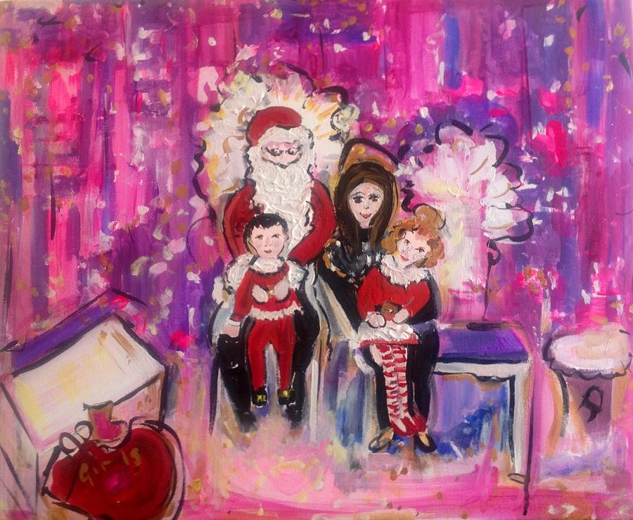 Santa makes memories  Painting by Judith Desrosiers