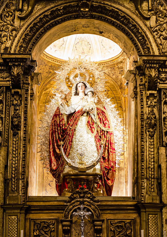 Madonna Photograph - Santa Maria de las Nieves - Sevilla  by AM FineArtPrints