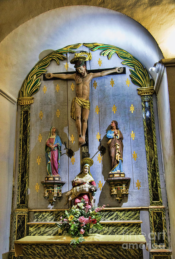 Santa Maria del Mercadel Church Alter Castelnou France  Photograph by Chuck Kuhn