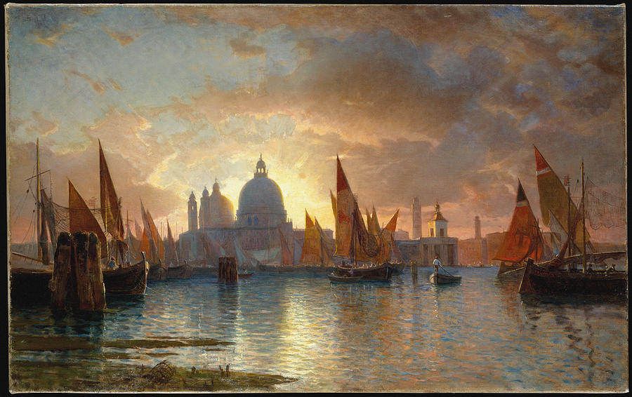 Santa Maria Della Salute, Sunset Painting by William Stanley Haseltine ...
