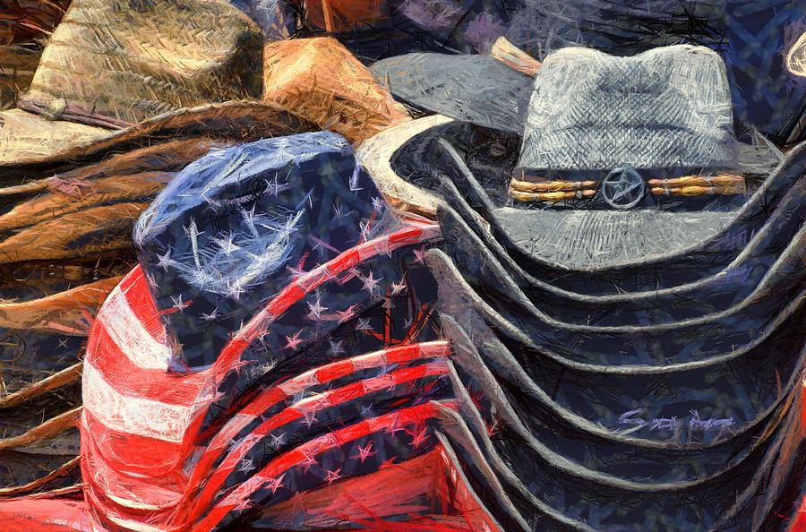 Santa Maria Elks Rodeo Cowboy Hats Abstract Photograph by Floyd Snyder
