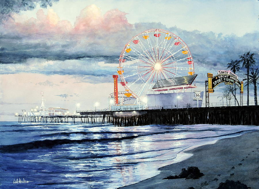 Santa Monica Painting by Bill Hudson