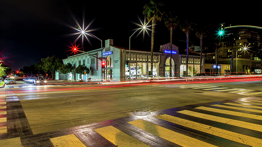 Santa Monica City Lights Photograph by Gene Parks