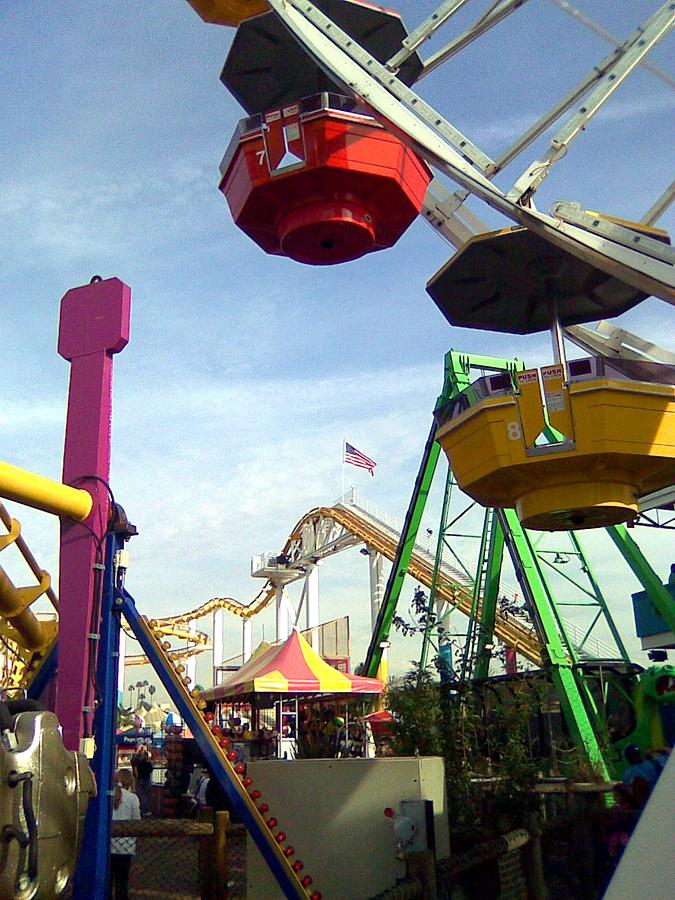 Santa Monica Pier Amusement Park Photograph by Kenny Glover