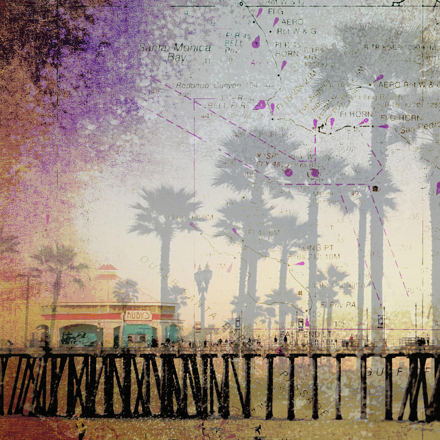 Brandi Fitzgerald Digital Art - Santa Monica Pier by Brandi Fitzgerald Brandi Fitzgerald Digital Art - Santa Monica Pier by Brandi Fitzgerald