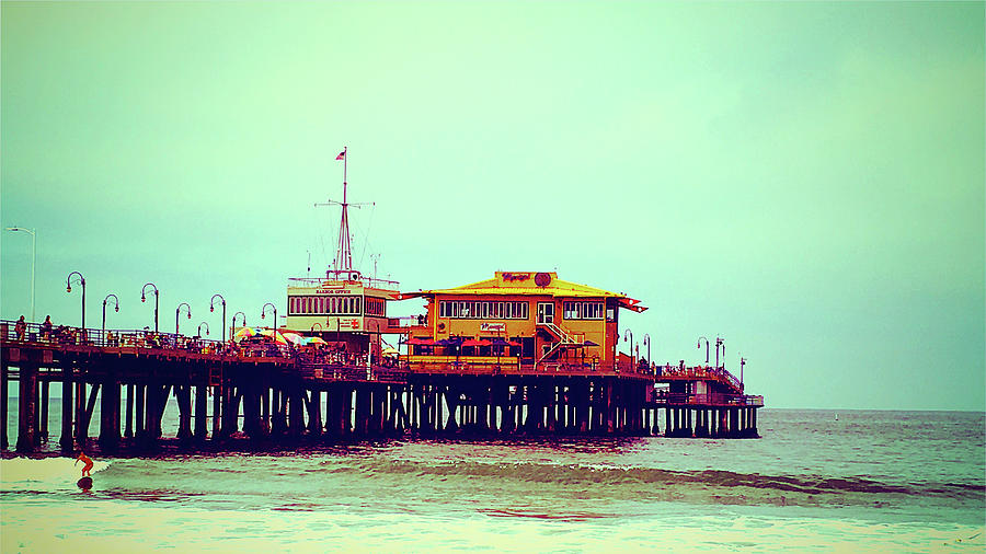 Santa Monica Pier Photograph by Charles Benavidez
